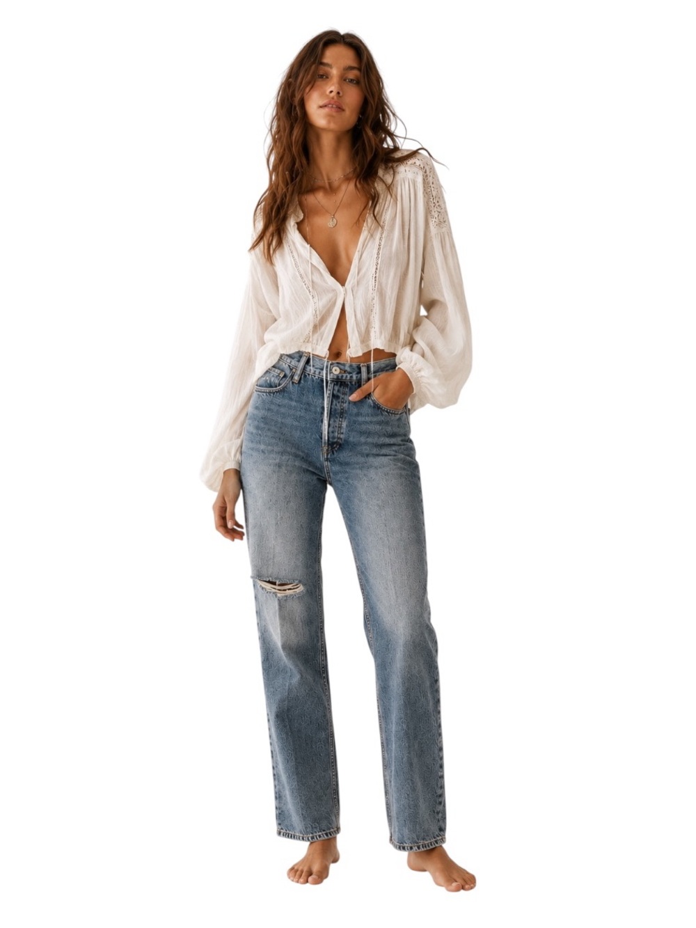 Free People ($200) We The Free Holly High Rise Boot Cut - W 15 R 11 I 32